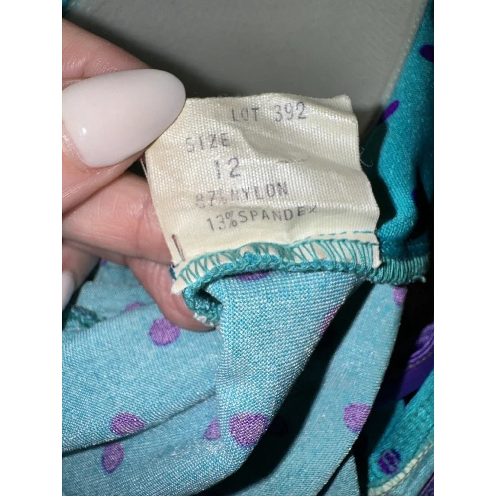 Vintage Some Body Mainstream bullet bra bathing suit union made Blue & Purple - Picture 11 of 12